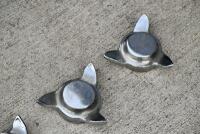 KNOCK ON SPINNERS: A set of four chrome triple ear knock-on spinners [Location: Sydney] - 3