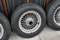 DB6 Chrome Wire Wheels: : A set of four DB6 chrome wire wheels with original Dunlop c/w Avon Roadspeed 5.70-15 tyres [Location: Sydney] - 4