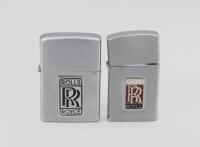 ROLLS-ROYCE: Two Rolls Royce branded cigarette lighters