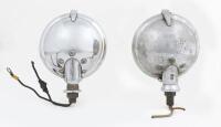 LUCAS: A pair of Lucas SLR576 yellow lens fog/driving lights with chrome backing, thought to suit Jaguar XK140/XK150, lens diameter 15cm - 2