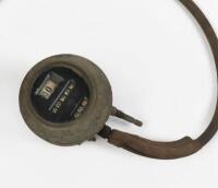 SPEEDOMETER: A circa late 1920s USA speedometer with cable and drive, thought to possibly suit Buick or Cadillac, lens diameter 6.5cm - 2