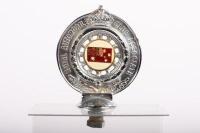 RACV:&nbsp; A Royal Automobile Club of Victoria 'Associate' badge with enameled flat centers&nbsp;consistent with the style of centers used in the c1933-1935 period, numbered to lower '9034', manufactured by Angus & Coote Sydney, 14.5cm high overall - 4