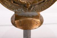 RACA: A c1910-1919 Royal Automobile Club of Australia Associate pedestal mounted brass badge by Stokes & Sons Melbourne, believed to be stamped with a five digit number to lower, 17cm high overall - 4