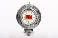 RACV: An official reproduction Royal Automobile Club of Victoria Associate badge after the 1929 type, solid and heavy, numbered to lower '4580' with acyclic centers, 14cm high overall