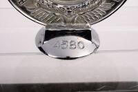 RACV: An official reproduction Royal Automobile Club of Victoria Associate badge after the 1929 type, solid and heavy, numbered to lower '4580' with acyclic centers, 14cm high overall - 5