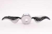 MOTOMETER: An excellent chromed winged base to suit motometers, 27cm long&nbsp;