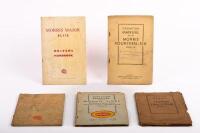 MORRIS: Five instructional books related to Morris, includes a 1963 Morris Major Elite Driver's Handbook, a circa 1930s Morris Ten-Four Operation Manual, a circa 1930s Morris Sixes, Sixteen & Eighteen, Twenty-One & Twenty-Five Series II Operation Manual, 