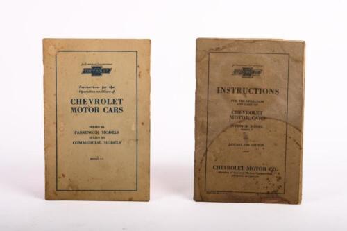 CHEVROLET: Two Chevrolet instruction manuals