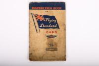 FLYING STANDARD: A 1937 Instruction book of Flying Standard Cars 1937-8 - Nine, Ten, Twelve, Fourteen & Twenty