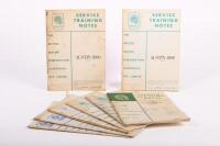 BMC: A group of eight Service Training Notes booklets issued by the BMC Australia