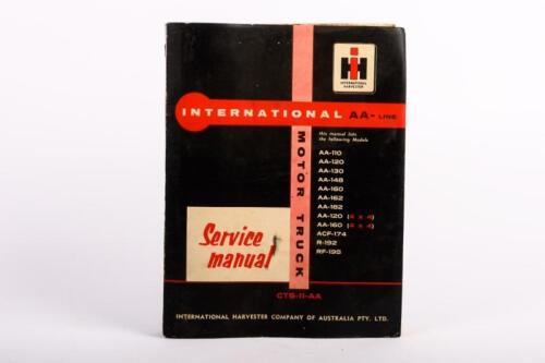 INTERNATIONAL: A 1959 International Trucks 'AA-Line' Service Manual