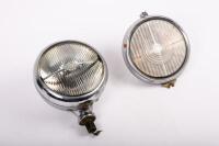HEADLIGHTS: Two early chrome Lucas 'King of the Road' headlights - 2