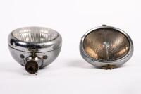 HEADLIGHTS: Two early chrome Lucas 'King of the Road' headlights - 4