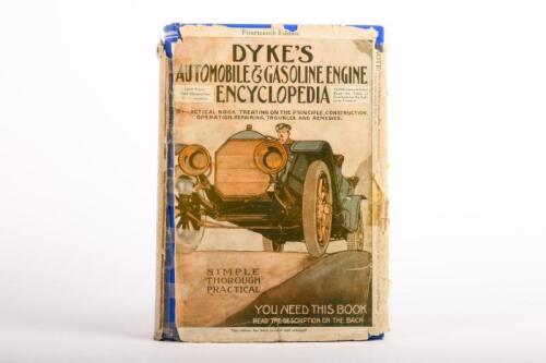 DYKE'S AUTOMOBILE: A reprinted edition of the 1925 'Dyke's Automobile & Gasoline Engine Encyclopedia - Fourteenth Edition', dust jacket torn & loose