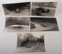 E.R.A: Five period original black and white images of the ex - Gerrard E.R.A of J.T.Stuart competing at various hill climb events - 5