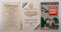 VICTORIAN MOTOR RACING: Three official programs from events held at Victorian motor racing events