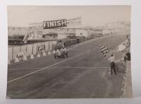 E.R.A: One period original black and white images of the ex - Gerrard E.R.A of J.T.Stuart. Circa mid-1950's Brighton Speed Trial & Silverstone pictures - 2