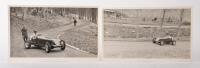 E.R.A: Four period original black and white images of the ex - Gerrard E.R.A of J.T.Stuart competing at various hill climb events. Prescott 1956 - 8