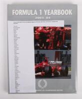 FORMULA 1: 'Formula 1 Yearbook 2003-04', hardcover book, signed by 46 drivers, test drivers, third drivers, managers & engineers, 222 pages