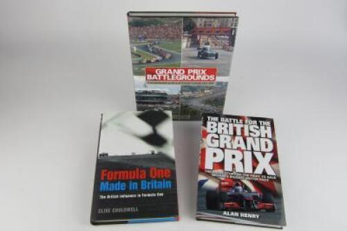BRITISH F1: Three hardcover books covering British F1 racing.