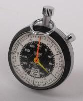 HEUER STOP WATCH: A rare circa 1970s&nbsp;Heuer Inter-Club stop watch, seems to be operational, screen has internal fractures which have not penetrated the lens surface, 4.5cm diameter screen size - 2