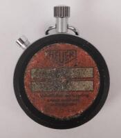 HEUER STOP WATCH: A rare circa 1970s&nbsp;Heuer Inter-Club stop watch, seems to be operational, screen has internal fractures which have not penetrated the lens surface, 4.5cm diameter screen size - 4