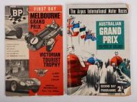ALBERT PARK: Two official programs from events at Albert Park, Victoria