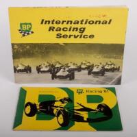 BP: A promotional booklet 'Racing 61' issued by BP detailing the 1961 season of Formula One, Le Mans and other motor sporting/boating events held worldwide