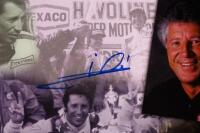 ANDRETTI: Four items related to Mario Andretti. Mario Andretti signed 'DRIVER OF THE CENTURY' profile cards - 6