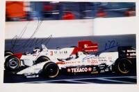 ANDRETTI: Four items related to Mario Andretti. Mario Andretti signed 'DRIVER OF THE CENTURY' profile cards - 7