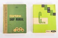 FORD CORTINA: Two Ford Australia, Ford Cortina Shop Manuals, includes an early 1960s manual to suit 220/240/440/GT models and a late 1960s manual to suit 220/240/440/GT models