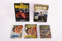 RACING DRIVERS: A collection of five hardcover books all relating to racing drivers