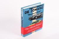DE TOMASO: 'De Tomaso - Macchine da Corsa - The Official Racing History' by Philippe Olczyk, hardcover book, published 2006, 462 pages - 2