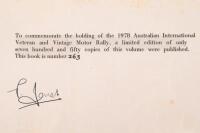 CLASSIC MOTORING: 'The Classic Age of Motoring' by Peter Jones, signed by the author, limited edition hardcover book, numbered '263' of 750 copies, published 1980, 157 pages - 4