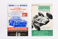 GOODWOOD: Two Goodwood&nbsp;race programmes&nbsp;including&nbsp;the 'Goodwood International Motor Racing Easter Monday 1964' and 'News Of The World &nbsp;Sponser The 27th R.A.C Tourist Trophy Race 1962'