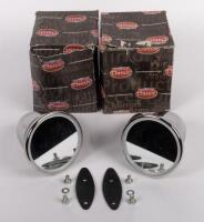 EXTERIOR MIRRORS: A pair of Tex Classic, NOS, external torpedo chrome mirrors, lens diameter 8.5cm