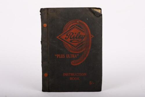 RILEY: An Instruction Book for the Riley 'Plus Ultra Series' model