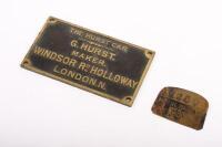 TWO BADGES INCLUDING A 'THE HURST CAR' AND 'MOTOR RADIATOR': - 2