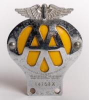 RAC AND AA BADGES: Two badges including a RAC VIC badge by Stokes and an AA badge No. 14153X - 2