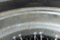 WIRE WHEELS: A set of&nbsp; four, 15 Inch Dunlop wire wheels with tyres, 72 spoke wheel, tyre rating 185/80R15, came off a Jaguar E-Type but thought to also suit a Jaguar Mk2, all tyres matching - 5
