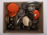 CAPS: A box of assorted, mostly early, fuel caps and radiator caps - 2