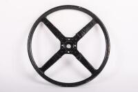 STEERING WHEEL: A four spoke pre-war steering wheel, 40cm in diameter