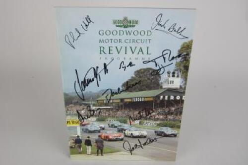GOODWOOD: A 1999 'Goodwood Motor Circuit Revival' official programme with multiple front cover signatures.