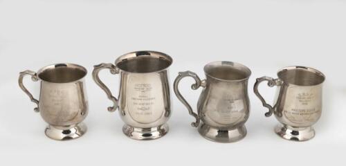 TROPHIES: A group of four cup style trophies, awarded to David Jones at 'Rolls-Royce Owners Club of Australia' Federal Rallys in the early 1990s