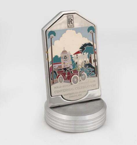 ROLLS-ROYCE: A limited edition [27/150] commemorative badge to celebrate the August 2004 'Rolls-Royce Owners Club of America' Centennial Celebration event held in Monterey, California