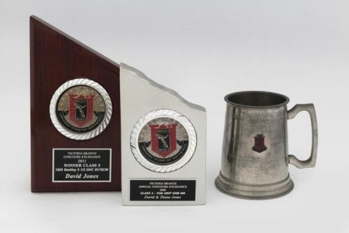 TROPHIES: A group of three trophies awarded to David Jones by the 'Rolls-Royce Owners Club of Australia' at various Concours d'Elegance&nbsp;dated 1967, 2006 & 2011