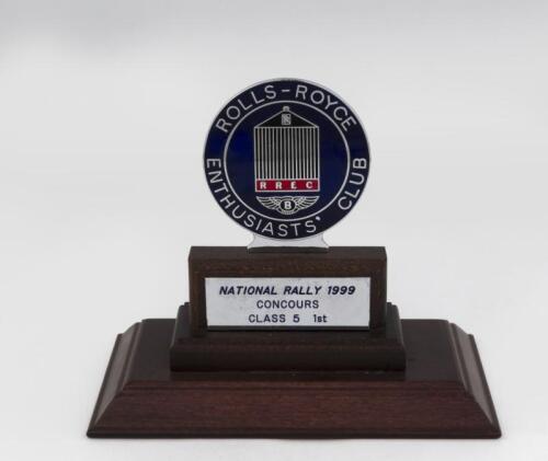 TROPHY: A trophy from the Rolls-Royce Enthusiasts Club presented at the 1999 National Rally for first place in Class 5