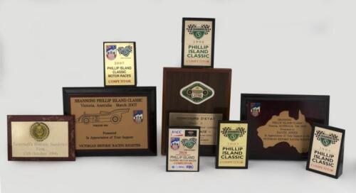 TROPHIES: An assorted group of awards
