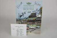 GOODWOOD: A 1999 'Goodwood Motor Circuit Revival' official programme with multiple front cover signatures. - 2