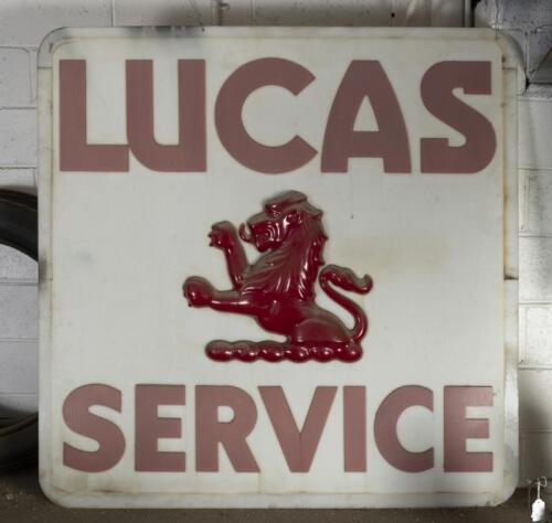 LUCAS: A large perspex 'Lucas'&nbsp;light box lens 121cm high, 121cm wide